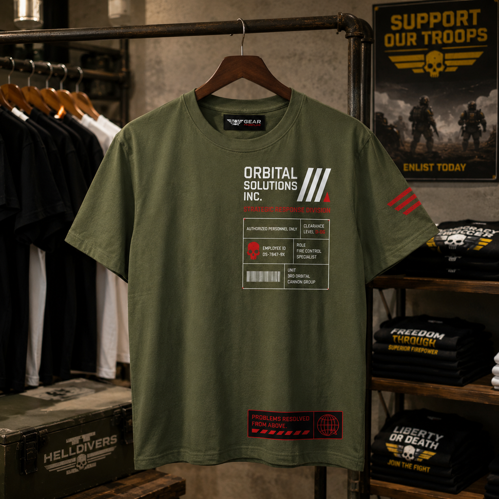 HELLDIVERS 2 Inspired Graphic T-Shirt - Army Green
