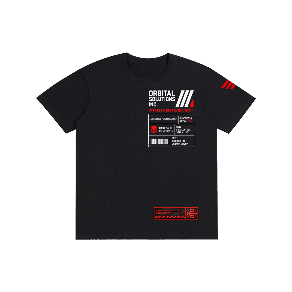 Tactical Streetwear Graphic Tee - Pitch Black