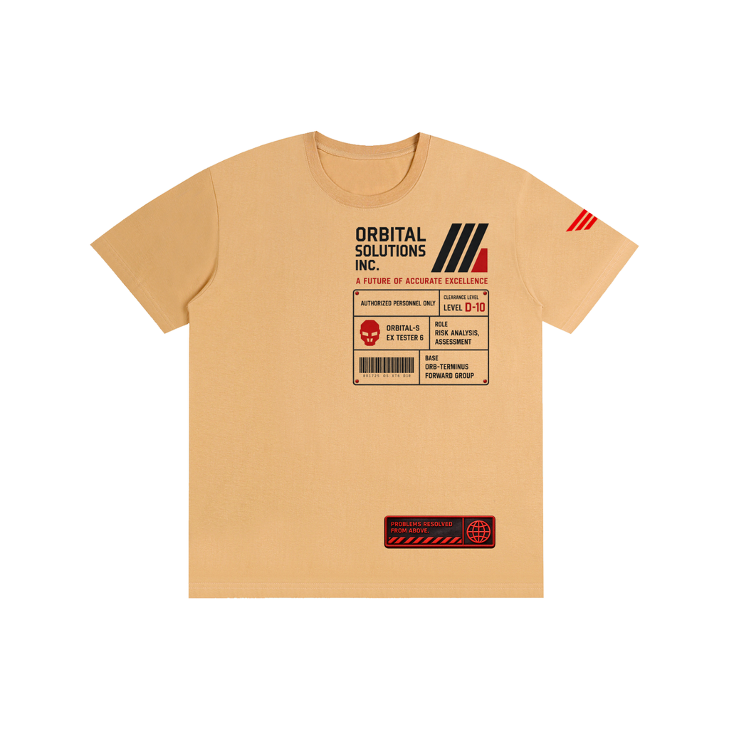 Tactical Streetwear Graphic Tee - Desert Beige